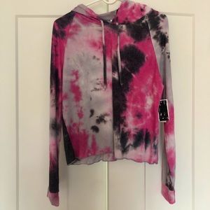 BP tie dye hoodie top